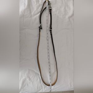 Coach Tan and Black Leather Strap